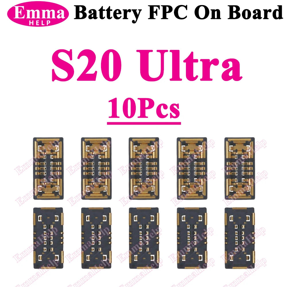 10Pcs Battery FPC Connector FPC for Samsung S24 S23 S22 S21 S20 S10 S10E Note 20 10 Plus S10 Lite On-Board Contactor Clip Plug