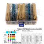156 Specifications 3120PCS 1/4W Metal Film Resistor Sets 20 Pieces Each 1 Ohm-10M 1% 0.25W