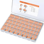 50/55/60Pcs Quick Lever Wire Connectors,Fast Wiring Push in Lever Connectors Electrical Wiring Terminal Block with Storage Box