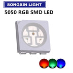 100pcs 5050 RGB SMD/SMT LED PLCC-6 3-CHIPS Super Bright lamp light High quality SMD LED
