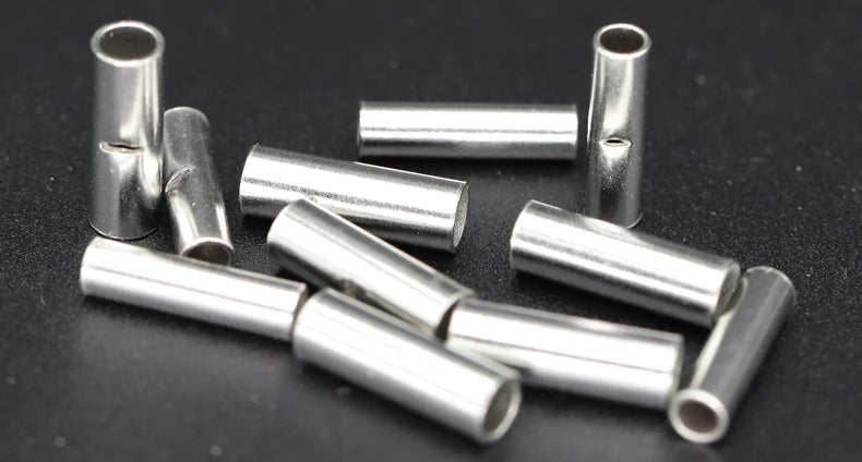 BN Copper Electrical Wire Cable Connection Crimp Sleeve Tubular Ferrule Lug Connector Non-Insulated Tube Butt Splices Terminal