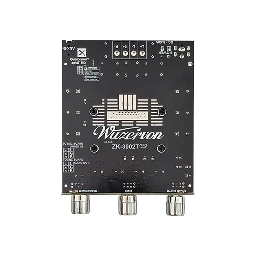 DC 18-50V 3002T PRO Bluetooth Amplifier Board Qualcomm QCC3034 2.0 Channel APTX Lossless 300W+300W TPA3255
