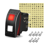 12V 20A White Lens Led Rocker Switch SPST / DPDT / Latching ON-OFF / Momentary (ON)-OFF-(ON) For Carling Switch Replace