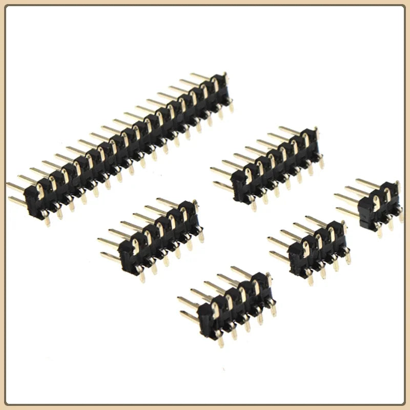 10Pcs SMD SMT Male PIN HEADER Strip Connectors Double Row 1.27mm 2.0mm 2.54mm Various Sizes 2*2/3/4...20P-40 Pin Count