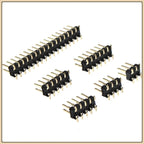 10Pcs SMD SMT Male PIN HEADER Strip Connectors Double Row 1.27mm 2.0mm 2.54mm Various Sizes 2*2/3/4...20P-40 Pin Count