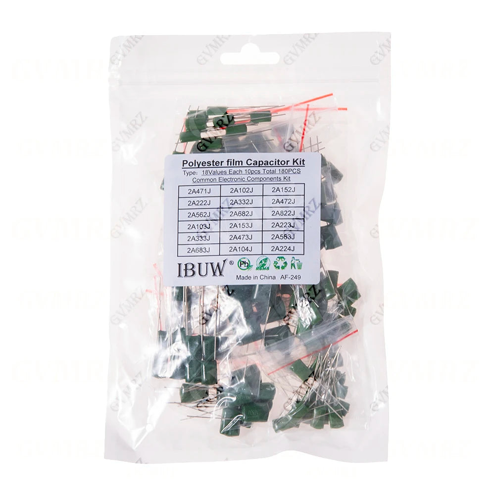 Polyester Film Capacitor KIT 330PF 470PF 560PF 102 222 472 103 223 333 473 104 1NF 2.2NF 10NF 22NF 47NF 100NF 0.1UF 102 222 472