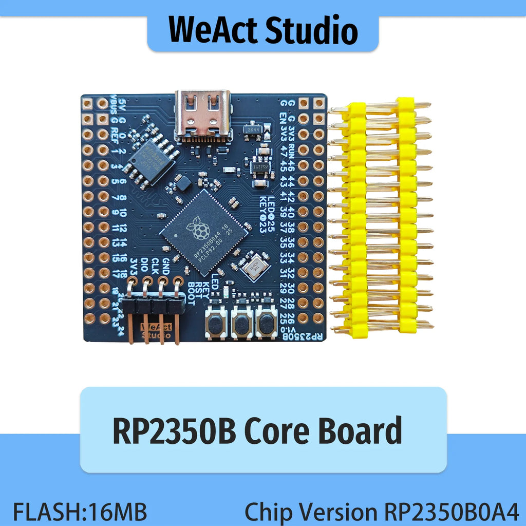 WeAct RP2350B Raspberry Pi RP2350B RISC-V Hazard3 520KByte SRAM 16MByte QSPI Flash 48GPIO All out New Version Chip RP2350B0A4