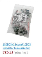 20pcs 2W Metal film resistor 1% 1R~1M 2.2R 4.7R 10R 22R 47R 100R 220R 470R 1K 10K 100K 2.2 4.7 10 22 47 100 220 470 ohm