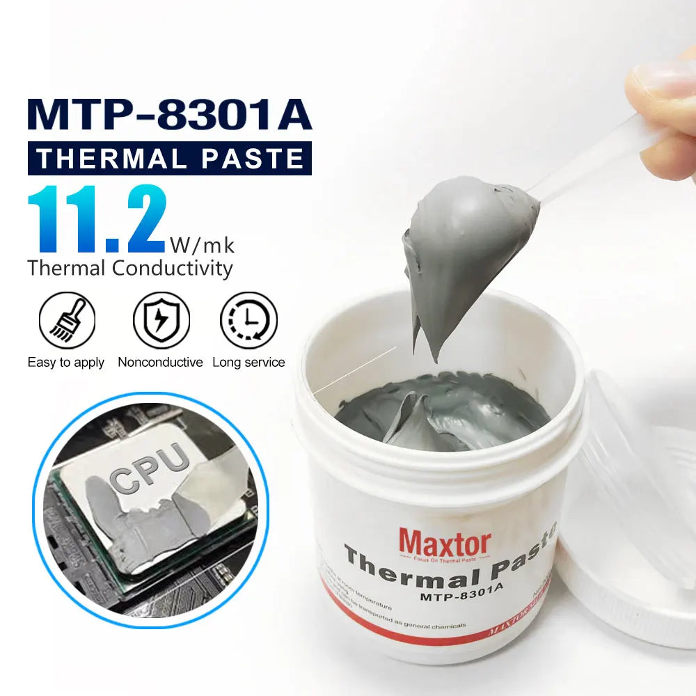 Maxtor 11.2W/mk Thermal Paste High Performance Thermal Conductive Grease for Intel Processor PC CPU GPU PS4 Computer Cooling