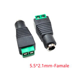 5/10Pcs Solderless DC Jack Plug Connector 3.5x1.35 5.5x2.1 5.5x2.5mm Male Female Adapter for LED Tape Surveillance Camera