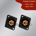 2pcs  Female RCA Panel Mount Chassis Socket Connector, Excellent quality, Black Female Socket, Red&Black Colors Available