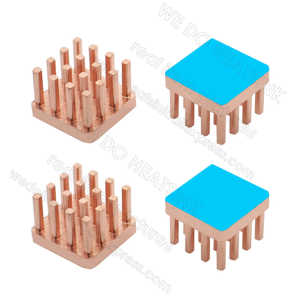 WE DO HEATSINK 10x10xmm 15x15x5mm 15x15x7mm Without or With Thermal Pad Square Pure Copper Heat Sink