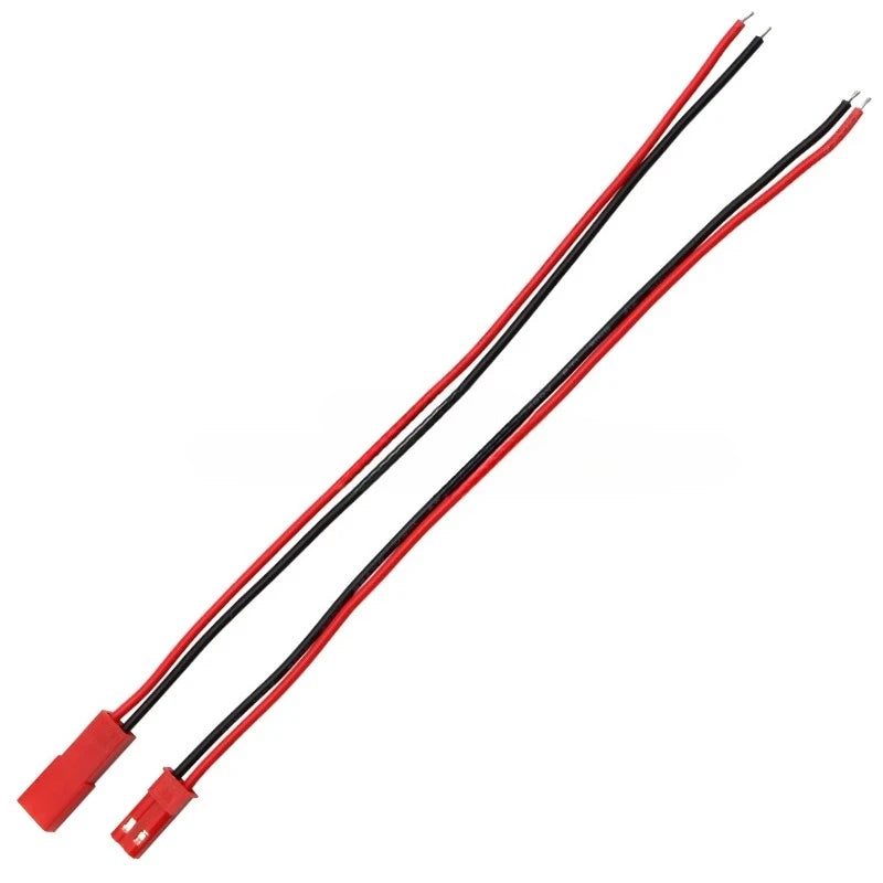 10Pcs/lot 10/15/20/30cm 2Pin JST Plug Connector Male+Female Plug Connector Cable Wire for RC Toys Battery LED Lamp JST Connector