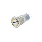 16/19/22mm metal Key rotary push button 2/3 position latching knob Switch Press Button rotary Rotate LED light rotation IP65