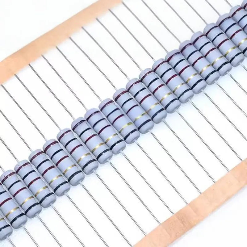 20PCS 2W Wire-wound Fuse Resistor with 5% Tolerance 10R/15/20/22/30/33/47/56R/68/75/82/100R/0.1/0.33/0.47/1/2/2.2/2.7/3.3/470R