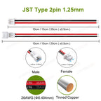 SM XH PH 2.54mm 1.25mm JST Connector Cable for 2 Pin Balance Adapter XH2.54 2.54 1.25 2Pin 2P Battery Male Female Connect Plug