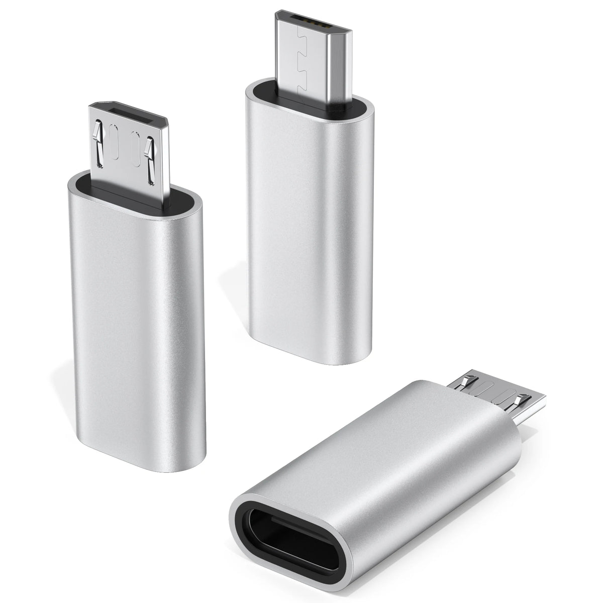 3Pcs/lot Micro USB Female To Type C Male Adapter Converters Micro-B To USB-C Connector Phone Charger Cable Adapter For Samsung