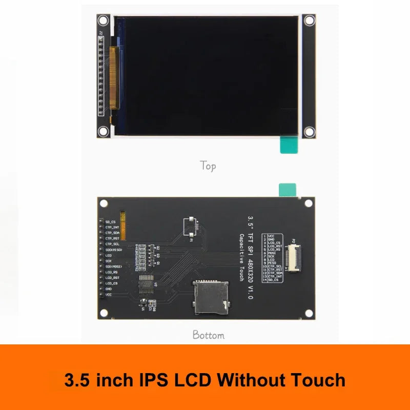 3.5 Inch IPS LCD Display Module 480x320 Capacitive Touch Screen ST7796 TFT SPI LCD Module for Mega2560/C51/STM32/ESP32/Arduino