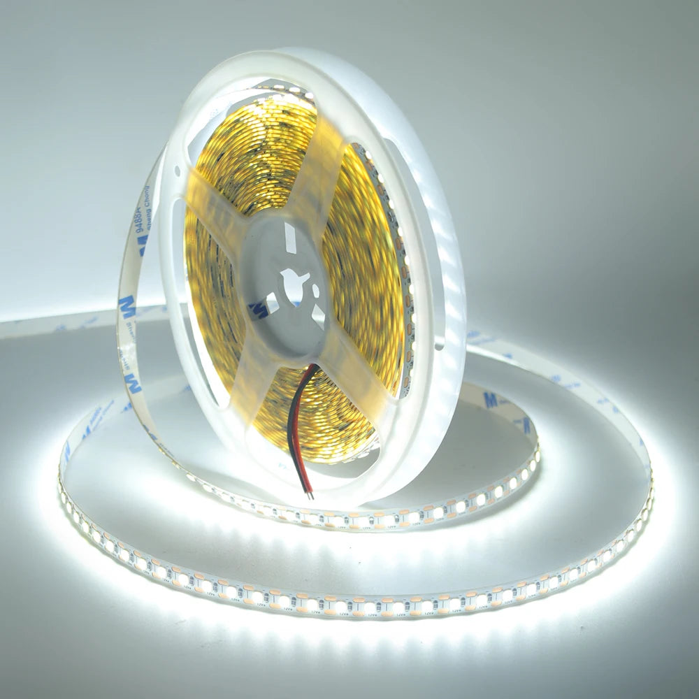 5mm 8mm PCB Led Strip Light 1 LED Cut 12V 24V 5m 2835 SMD 120LEDs/m High Brightness Flexible Tape LED Lighting Ribbon for Home