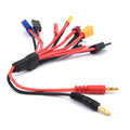 Multifunction Balance Charging 8IN1 Soft Silicone Charging Wire XT60 Connector to XT60 XT30 T Plug  JST EC3 Wire Cable for RC