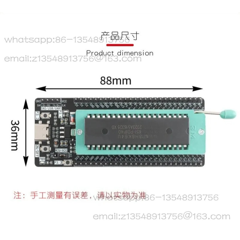 Original STC8H8K64U core board 8051 microcontroller core learning development board USB download burning seat