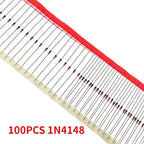 50/100/200pcs Rectifier Diode Schottky Diodes Kit 1N4007 1N4148 1N5819 1N5399 1N5408 1N5822 FR107 FR207 Fast Switching