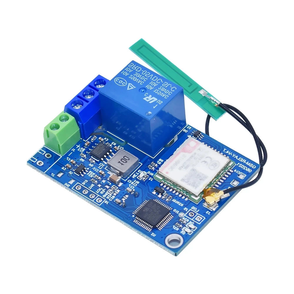 Sms Gsm Remote Control Switch Sim800C Stm32F103C8T6 1/2 Channel Relay Module for Greenhouse Oxygen Pump