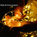 Solar Rope Lights Solar LED Light Path Deck Outdoor Garden Solar String Lights Waterproof Outdoor Lighting Strips 8 Light Modes
