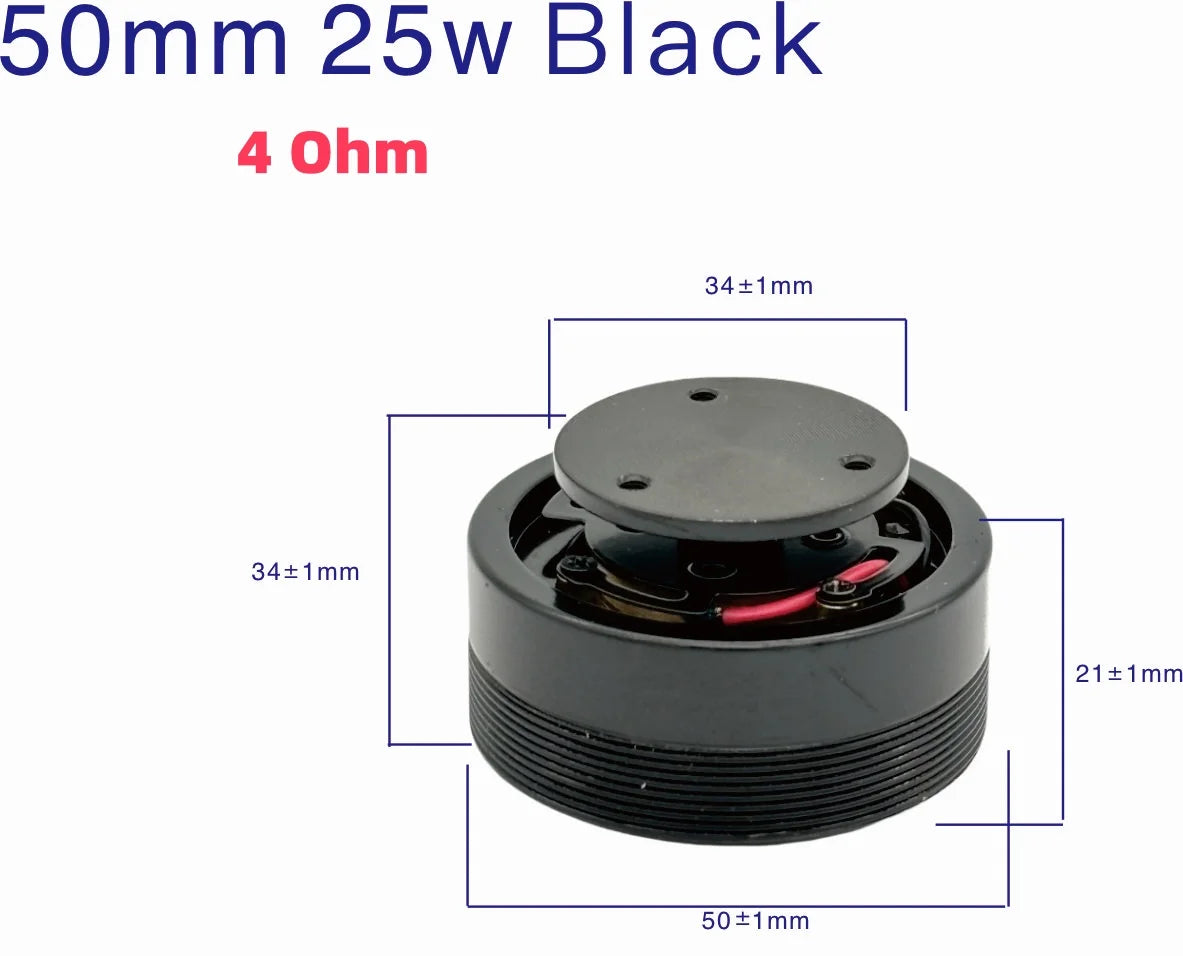 50MM 25W Vibration Speaker 4/8 Ohm  DIY Bass Resonance Aluminum Speaker System for Tabletop Audio High Power Sound Transducer