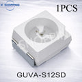 1PCS GUVA-S12SD 240-370nm 3528 UV Light Detection High Sensitivity Ultraviolet Sensor SMD Photodiode for UV Index Monitoring
