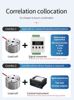 Micro Load Cell Tension Push Sensor Weight Compression Force Sensor Load Cell Weight Touch Sense System Adapts 5kg 10kg 20kg