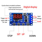 DC 6-30V Digital Time Delay Relay LED Display Automation Cycle Timer Control Switch Adjustable Timing Relay Time Delay Switch