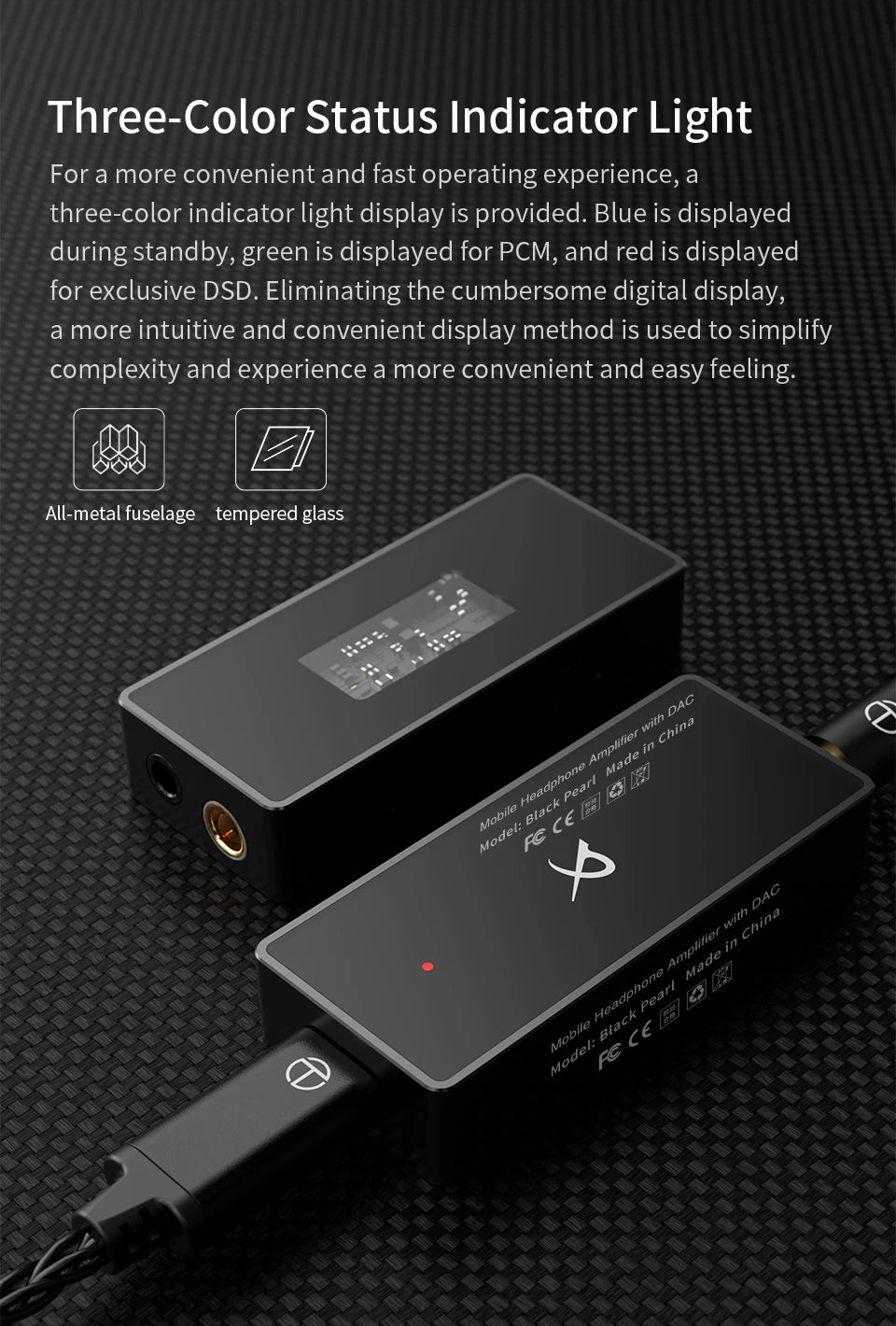 TRN Black Pearl HiFi High-performance DAC Decoding Dual Chip Digital Audio Decoder