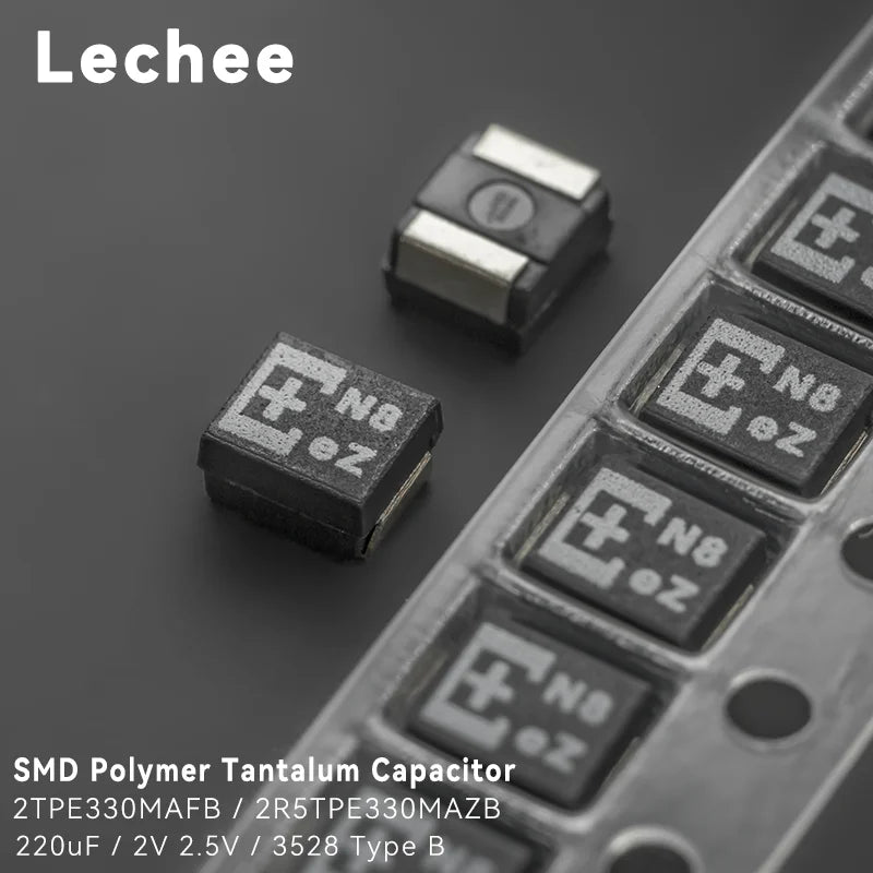 5pcs/lot 2TPE330MAZB 2R5TPE330MAZB 2V 2.5V 330uF 3528 Type B SMD Polymer Tantalum Capacitors POSCAP Low ESR New and Original