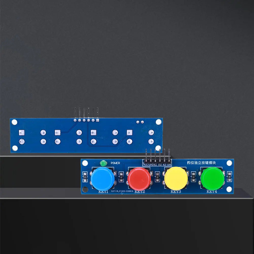 4 Independent Buttons Touch Button Module with Hat & LED Indicator High Level Output for Arduino Or Raspberry Pi
