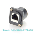 D-Type RJ45 Cat6 Ethernet Female to Female Coupler 1Gbps Flange Chassis Panel Mount Bulkhead Feedthrough LAN Network Extender