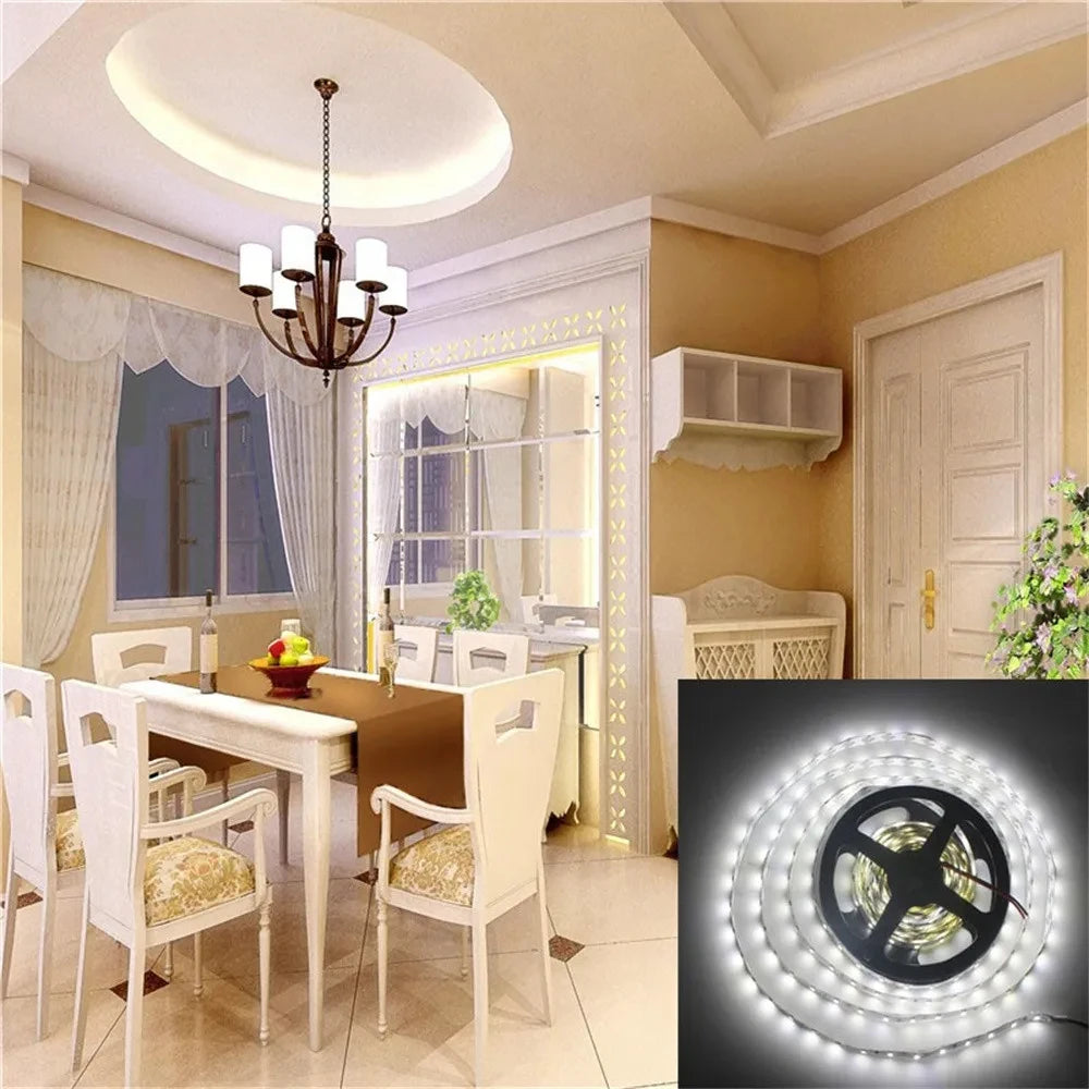 5M LED Strip Light 12V 300 Leds SMD 3528 RGB & Single Color Flexible Ribbon High Quality Home Decoration Lights