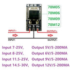 2pcs 78m05 7806 l7809 lm7812 three-terminal positive regulator ldo module 7-30v to 5v 6v 9v 12v