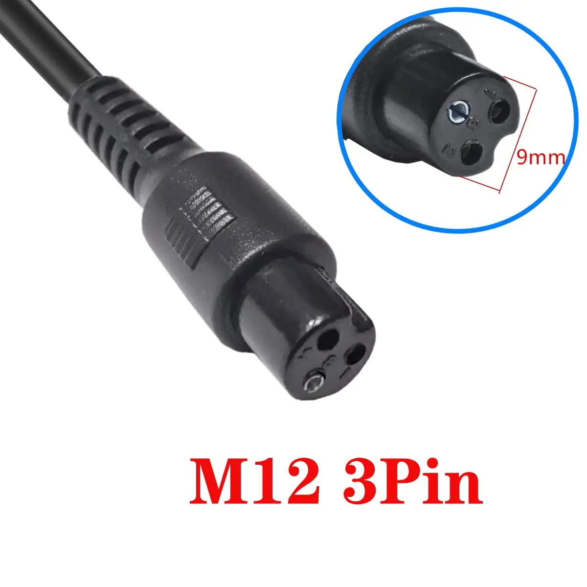 DC 5.5x2.1MM Female To M12 3pin Jack Power Charging Charger Convert Connect Plug Extend Cable Line Adapter