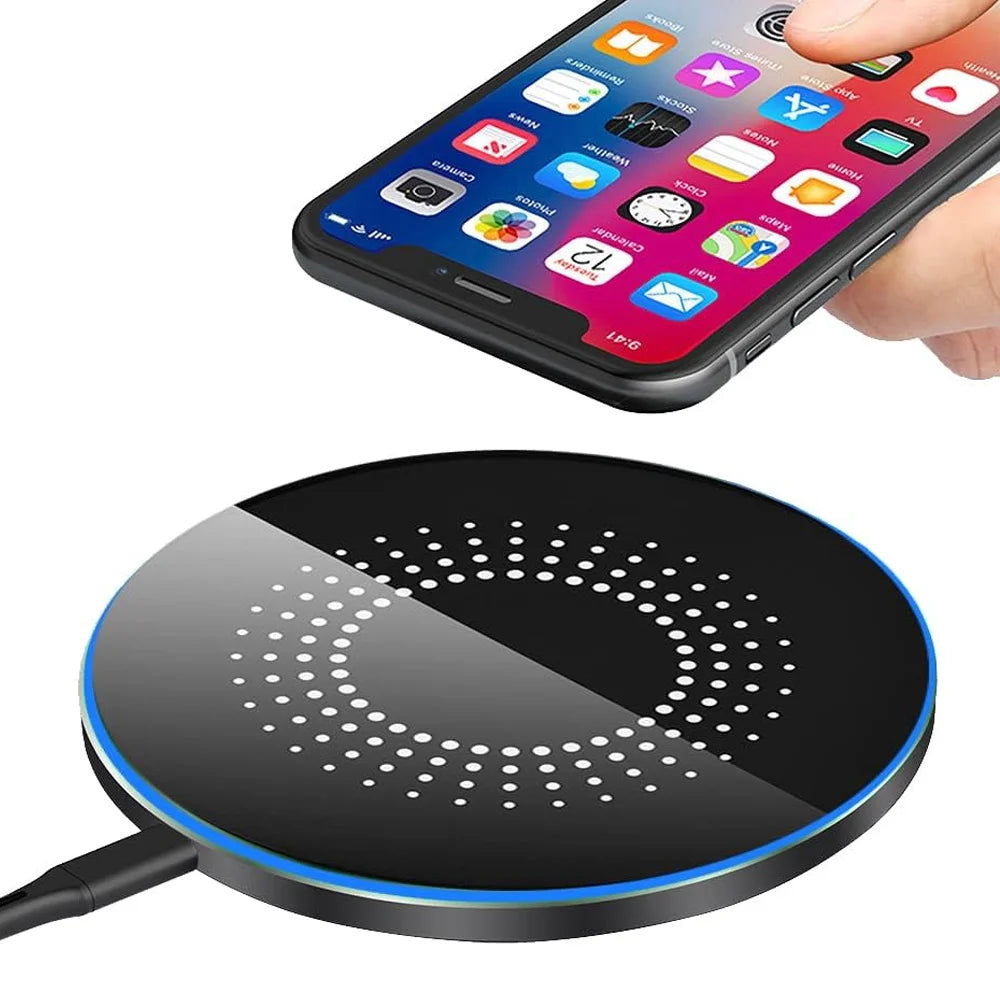 Upgraded Fast Wireless Charging Station for Samsung, Xiaomi, Huawei; 30W Wireless Charger Pad for iPhone 17- 12 Pro, XS Max