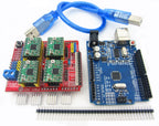 CNC Shield V3 Engraving Machine 3D Printe+ 4pcs DRV8825 Or A4988 Driver Expansion Board For Arduino + UNO R3 With USB Cable
