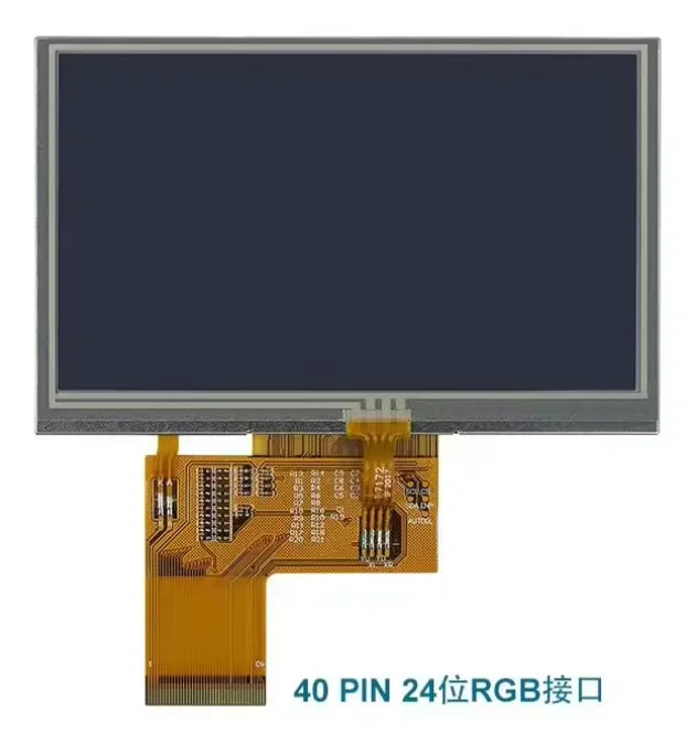 IPS 4.3 inch 40PIN HD TFT LCD Capacitive Screen (Touch/No Touch) 24Bit TTL-RGB Interface GT1151Q 6P I2C Interface 800*480