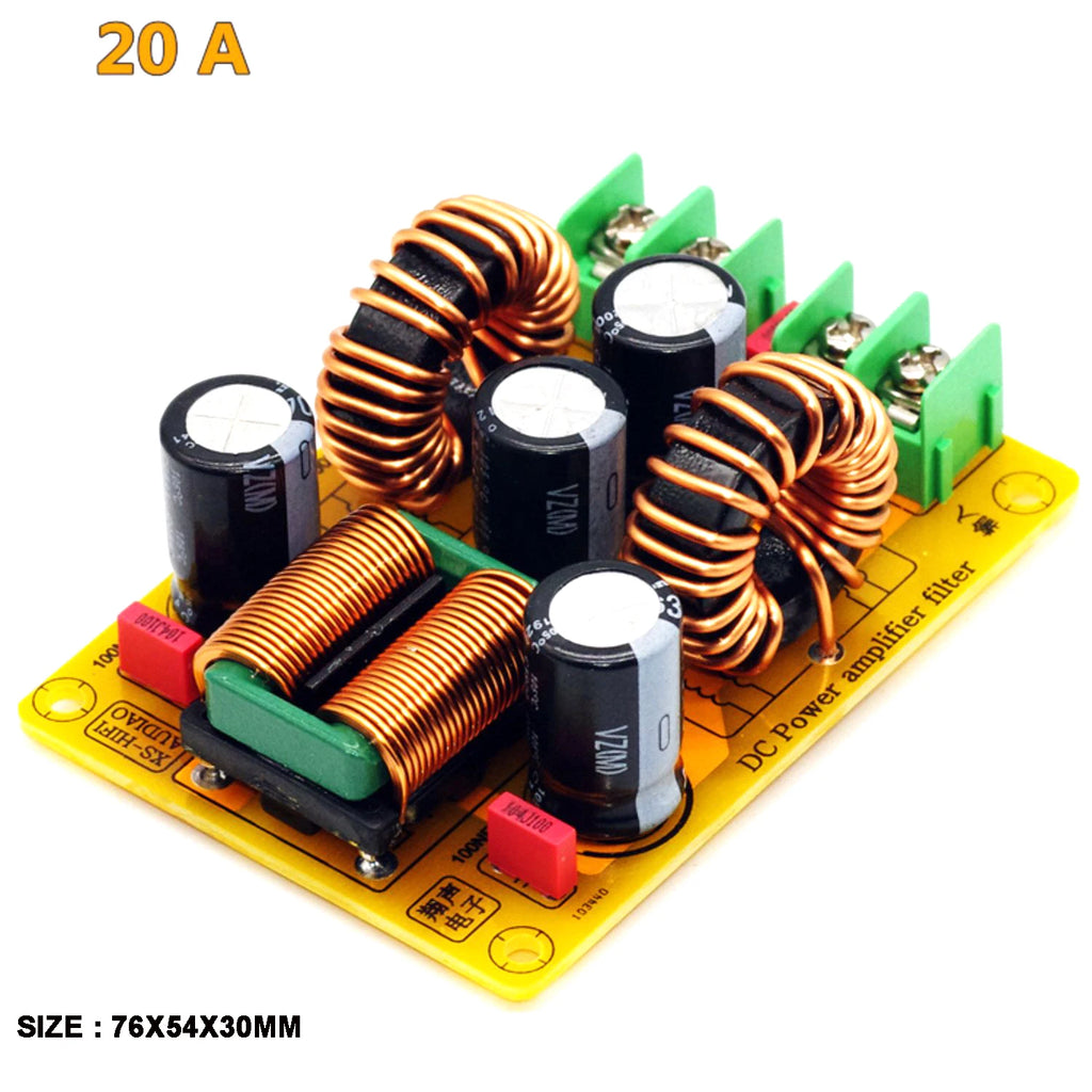 2A 4A 10A 20A DC LC Low Pass Power Filter EMI EMC 12V 24V CAR Audio High-Frequency Noise Filter Switching Power Supply Ripple