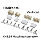 50Set/100Pcs JST XH2.54 Straight/Curved Header+Housing+Terminal Connector 2P/3/4/5/6/7-12Pin Right Angle 90°/180°Socket For PCB