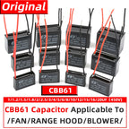 CBB61 Motor Start Capacitor 450V AC Fan Condenser1/1.2/1.5/1.8/2/2.5/3/4/5/6/8/10UF