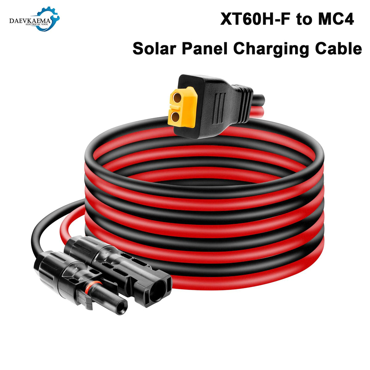 Solar Charge Cable XT60-F Adapter to Solar Female Connector Extension Cable 12AWG 6M Wire for Solar Panels Car RVS Trucks Ships