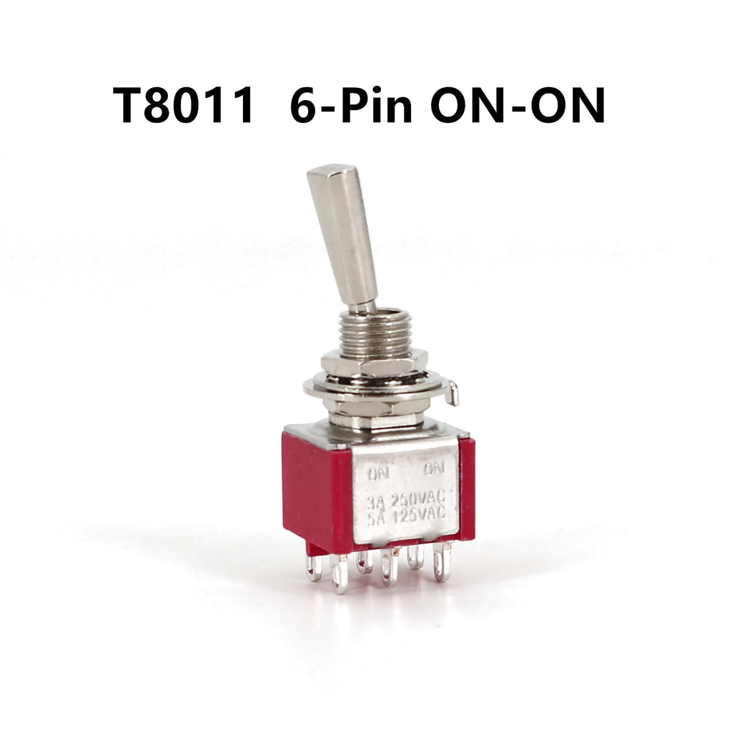 Salecom T80-T U/U2 Series Flat Handle Remote Control Mini Toggle Switch 6.35mm Panel Mount 5A/125VAC