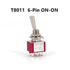 Salecom T80-T U/U2 Series Flat Handle Remote Control Mini Toggle Switch 6.35mm Panel Mount 5A/125VAC