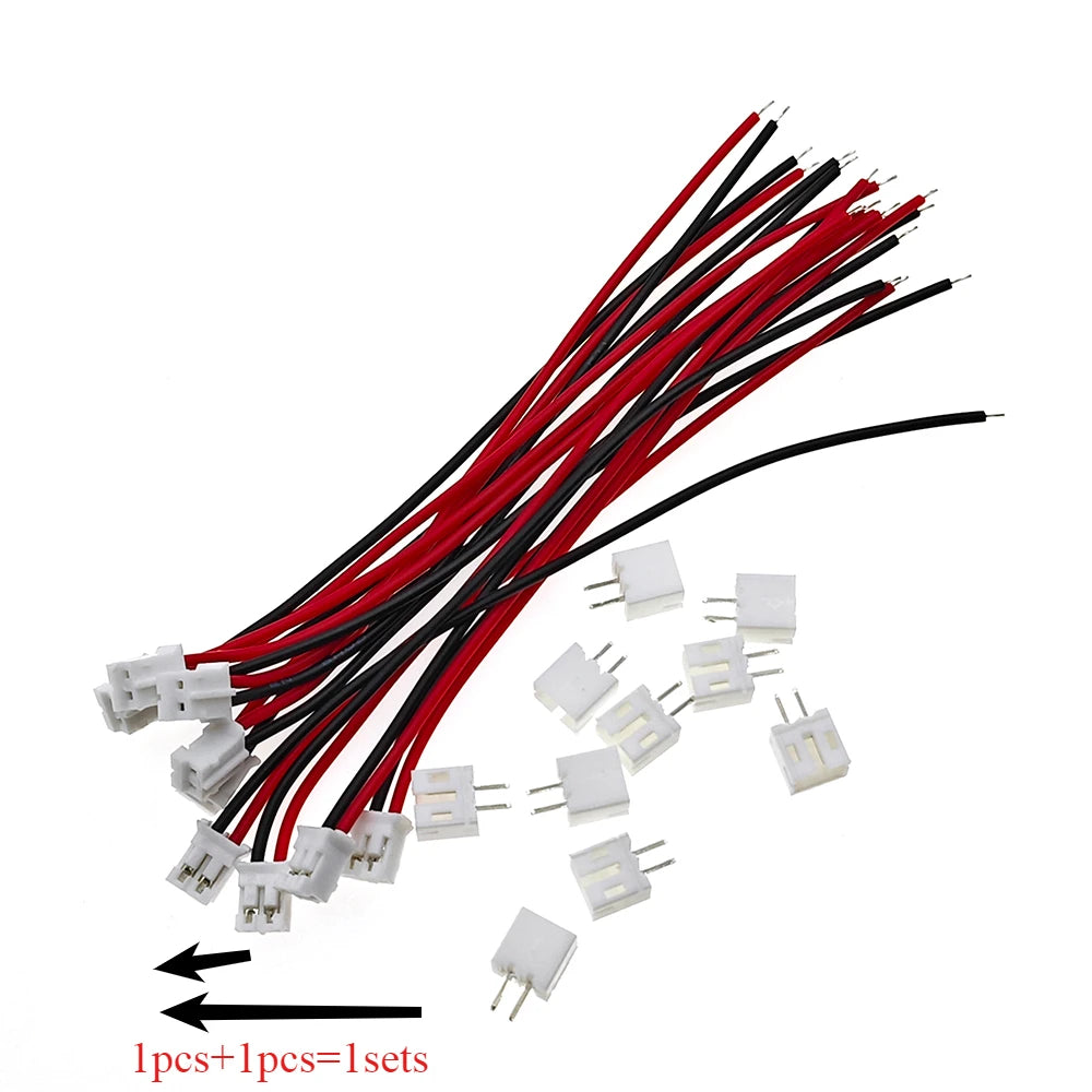 2/5/10/20SETS Micro PH2 JST PH 2.0 PH2.0 2Pin Male Female Plug Jack Connector With Wire Cables 200mm