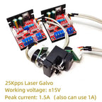 Laser Galvo Scanner 15/20/25/30/40Kpps X-Y Galvanometer Scanning for RGB Stage Light / Engraving / 3D Printing